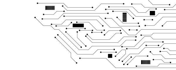 Wall Mural - complex circuit board pattern