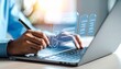 © Stock Contributor - Digital Form Completion on Laptop
