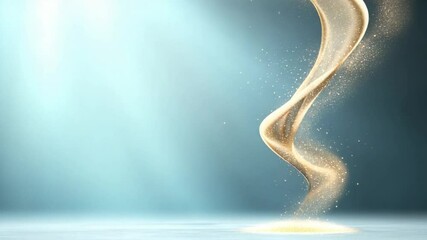 Poster - Ethereal Cascade: A mesmerizing image of flowing sand, artistically captured against a subtle gradient background.