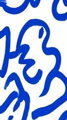 Poster - Blue abstract lines moving on white background