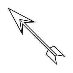 Poster - Arrow pointing upwards on a with a simple geometric design direction
