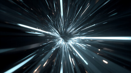 Leinwandbilder - Streaks of light create a sense of warp speed travel through space