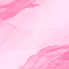 Aufkleber - Abstract Soft Pink Watercolor Background with Fluid Art Texture and Gentle Waves for Creative Design Projects
