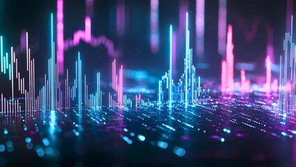 Poster - Abstract digital visualization of data analysis