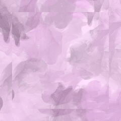 Poster - Abstract Gentle Lavender Watercolor Wash Background with Soft Texture and Delicate Strokes Overlaying a Light Square Frame