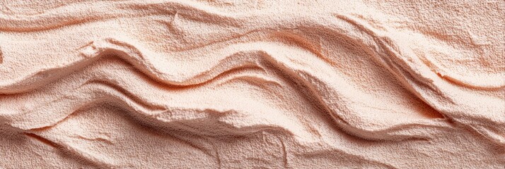 Poster - Close-up View of Abstract Peach Skin Texture Showcasing Soft Waves and Contours in Subtle Color Variations in a Minimalistic Background