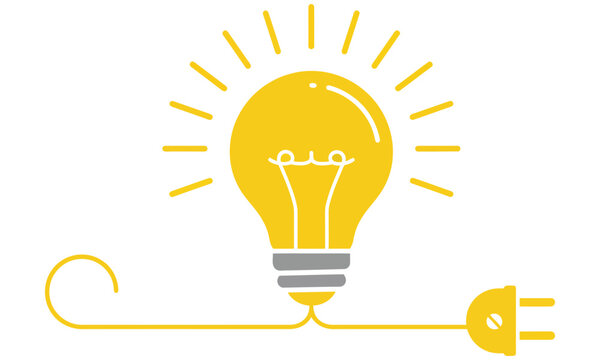 Bright light bulb vector illustration: an icon of creative energy and innovative business solutions