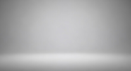 Poster - A plain grey gradient studio background with soft lighting. Ideal for product displays, presentations, or clean design elements