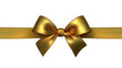 © Aklima - Golden ribbon bow decoration isolated on transparent background