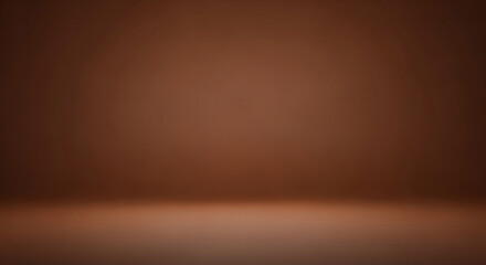Poster - Studio shot of a brown gradient background. Suitable for product display, portrait photography, and virtual sets. The warm color creates a cozy mood