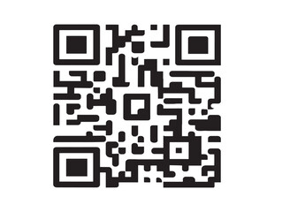 crisp clear qr code icon vector line art drawing