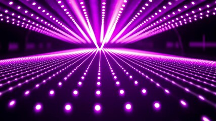 Poster - Vibrant purple LED light creating an immersive atmosphere in a defocused setting, LED purple light defocused background
