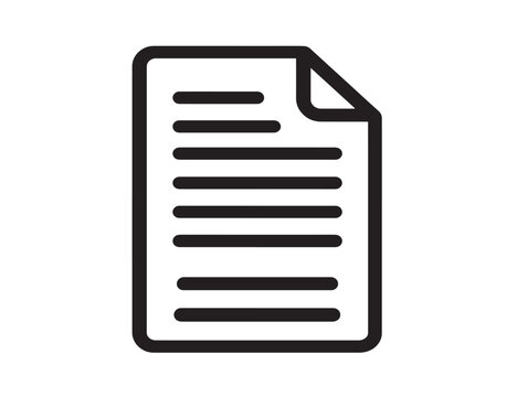 Clean stylish report icon vector line art graphic symbol