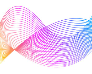 Poster -  Creative line art. jpg  art deco style for wedding invitation art deco style for wedding invitation Wave of many color lines. Abstract circle glow wavy shape on a white background isolated.