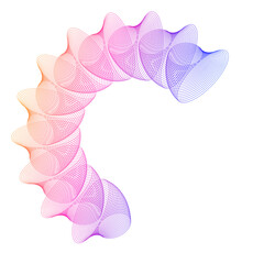Poster - Design elements. Wave glittering rainbow lines. Abstract glow wavy sign on white background isolated. Brush mesh glow effect creative line art. jpg for banner, frame page