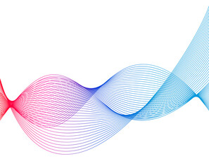 Poster - Abstract circle glow wavy shape on a white background isolated. Creative line art. Design elements. Wave of many sparkling lines jpg style for wedding invitation