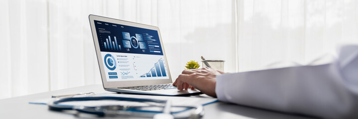 Poster - Business data dashboard provide business intelligence analytic for marketing strategy planning brisk with big data set to analyze customer demands and foreseeing business future