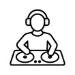 © Roman - line icon dj on white background vectorVector line icon on white background