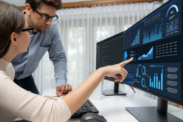 Poster - business data dashboard provide business intelligence analytic for marketing strategy planning brisk