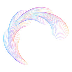 Poster - Brush mesh glow effect creative line art. jpg for banner, frame page Design elements. Wave glittering rainbow lines. Abstract glow wavy sign on white background isolated