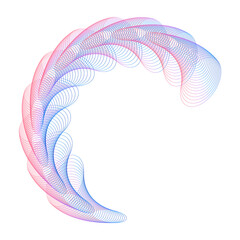 Poster - Design elements. Wave glittering rainbow lines. Abstract glow wavy sign on white background isolated. Brush mesh glow effect creative line art. jpg  for banner, frame page