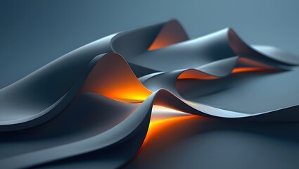 Poster - Abstract Dynamic Wave Form - Modern 3D Design