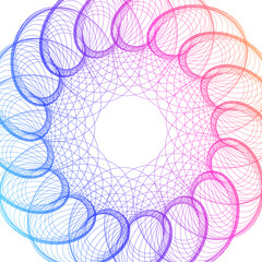 Poster - Abstract glow wavy sign on white background isolated. Brush mesh glow effect creative line art.  for banner, frame page Design elements. Wave glittering rainbow lines jpg