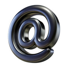 Leinwandbilder - Shiny metallic at symbol rendering isolated on transparent background