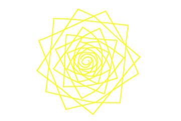 Aufkleber - Concentric squares spinning, generating mesmerizing optical illusion pattern against transparent backdrop, perfect for graphic design