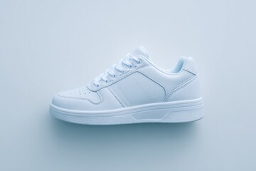 Wall Mural - lone sneaker placed on blank white background