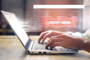 Poster - Cybersecurity protects digital systems from hackers with IT security, attack prevention, and risk management for safe online operations. Vouch