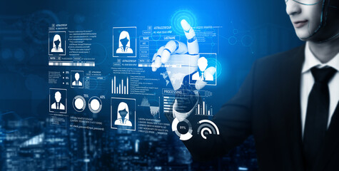 Poster - AI safeguards digital identity with smart authentication, secure login systems, and virtual assistants ensuring data privacy and user protection. Vouch