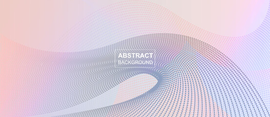 Aufkleber - Abstract flowing dots particles wave pattern halftone colors gradient curve shape background design