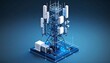 © Berkah10 - Modern cell tower, detailed isometric view