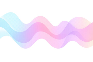 Aufkleber - Smooth pastel-colored wavy lines flowing gracefully, creating an abstract design on a transparent background, ideal for modern and elegant projects