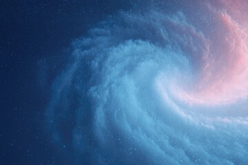 Poster - fractal nebula swirl on solid color field blending smoky patterns with vibrant edges