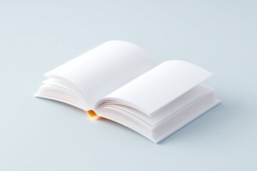 Poster - isometric open book icon with pages turned top-left light source