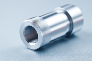 Poster - smooth machined part freshly removed from lathe with oil sheen