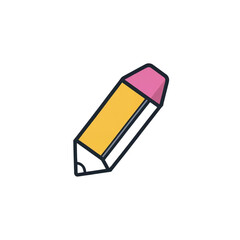 Poster - Pencil illustration for creative writing and drawing projects vector art design and school supplies image on transparent background