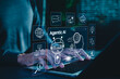© Supatman - Agentic AI Technology for Intelligent Digital Automation Systems. Man using laptop with robot, brain, agentic AI icons, advanced artificial intelligence, automation, intelligent solutions, modern tech
