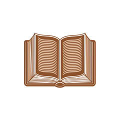 Poster - Open Book Illustration with Pages for Reading and Learning Concepts