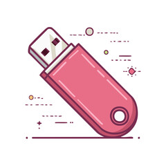 Poster - Pink USB Flash Drive with Rounded Design Storage Solution and Tech Accessory