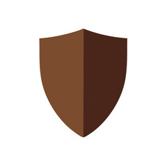 Poster - Simple brown shield for protection and security concepts for modern design and logo