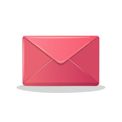 Poster - Stylized Pink Envelope Icon for Communication and Correspondence
