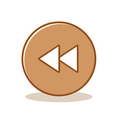 Poster - Rewind Playback Icon Button Cute Media Control Interface Element