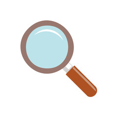 Poster - Classic handheld magnifying glass illustration with a light blue lens ready for investigation and exploration activities