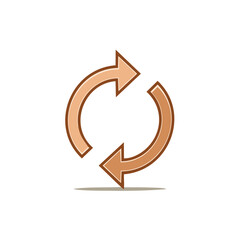 Poster - Recycling arrows concept graphic looping circle direction movement process symbol
