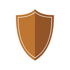 Poster - Brown Shield Crest Symbol Design Element Icon Protection Graphic