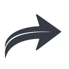 Poster - Dark Gray Arrow Curving Rightwards Pointing to the Future Direction and Next Steps