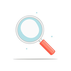 Poster - Magnifying Glass Illustration with Red Handle for Search Information Details